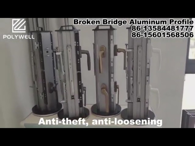 Kommerzielle inländische hochfeste gute Starrheit gebrochenes Brücken-Aluminiumsystem Windows u. Türen